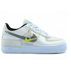 Nike Air Force 1 Shadow Pure Platinum Snakeskin Blue